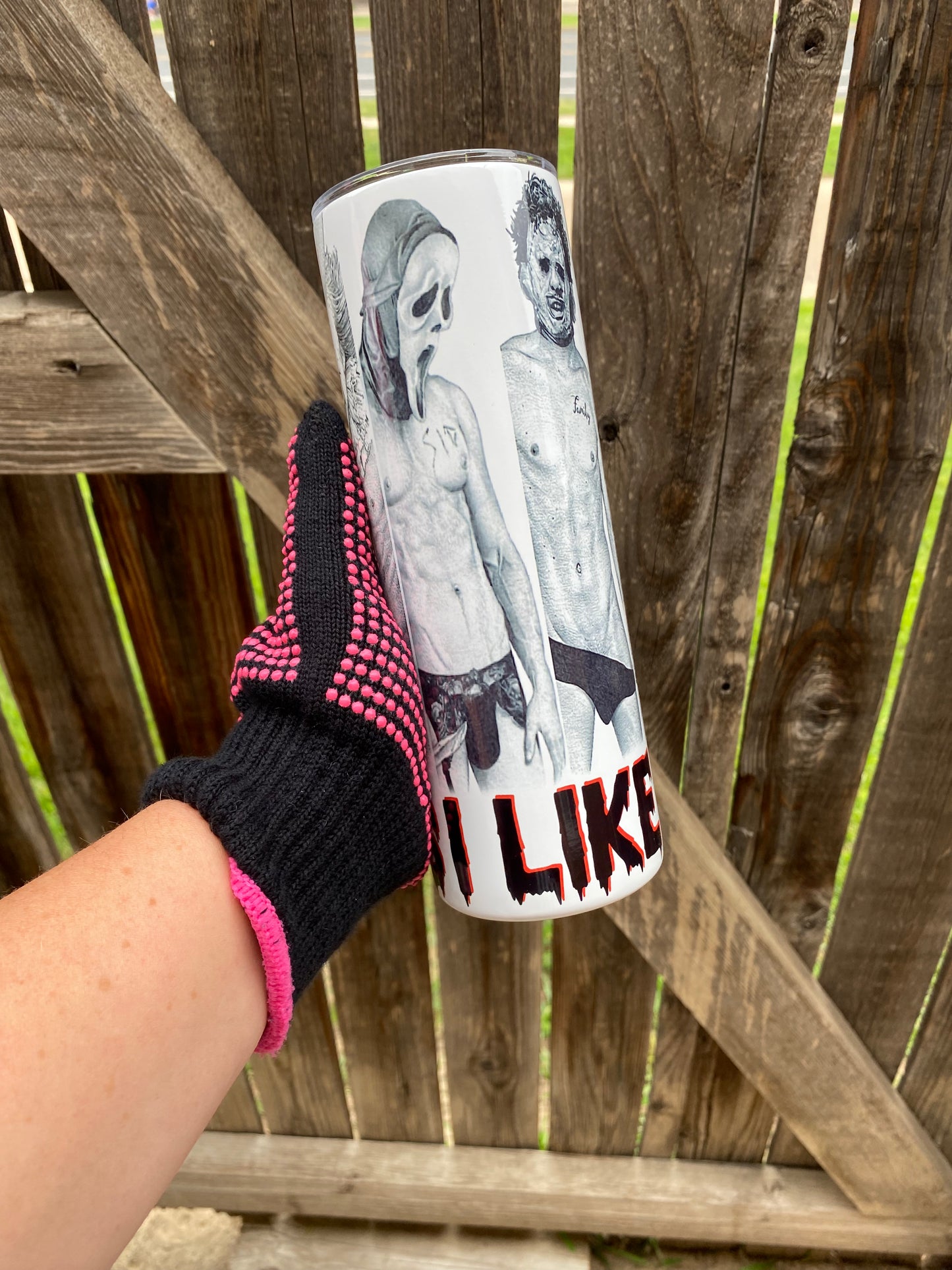 20 oz VIRAL Tumbler - w/ Ghostface! I LIKE BAD BOYS VERSION 1