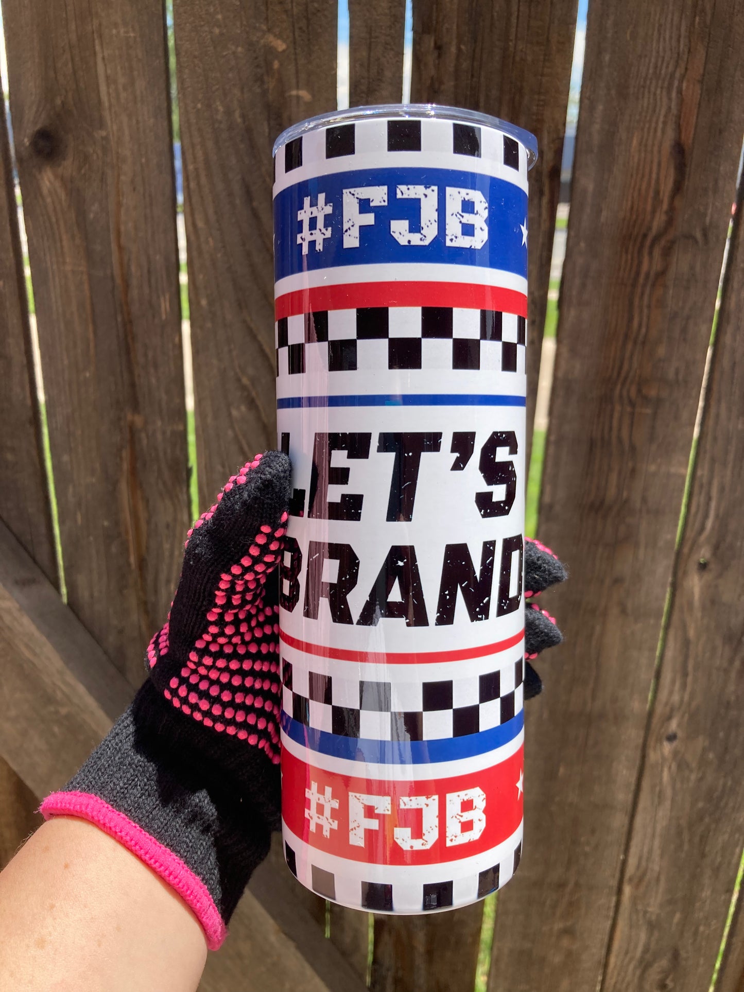 20 oz Tumbler - Racing LETS GO BRANDON!