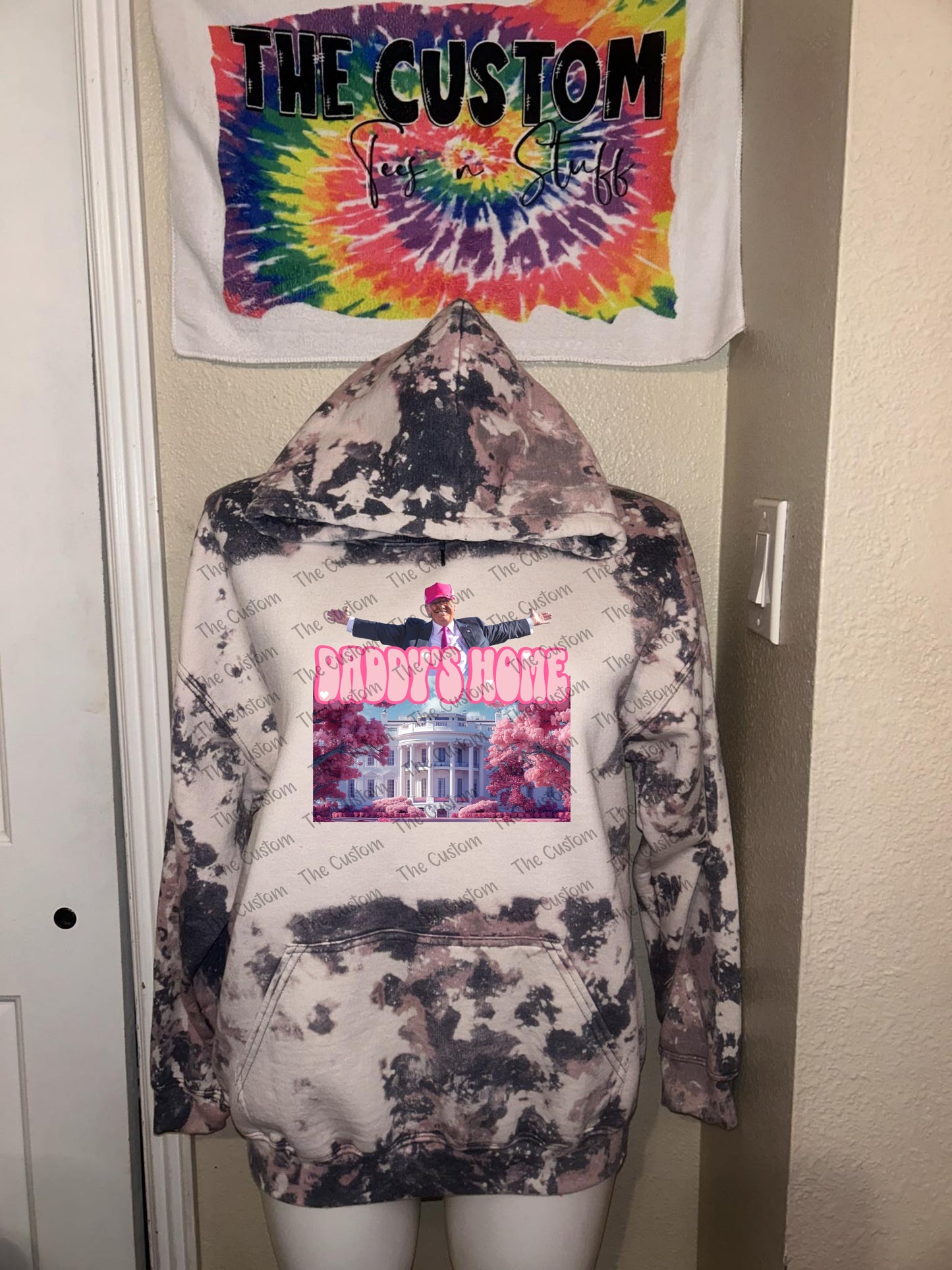 Bleached Hoodie - Trump 2024 - Daddys Home