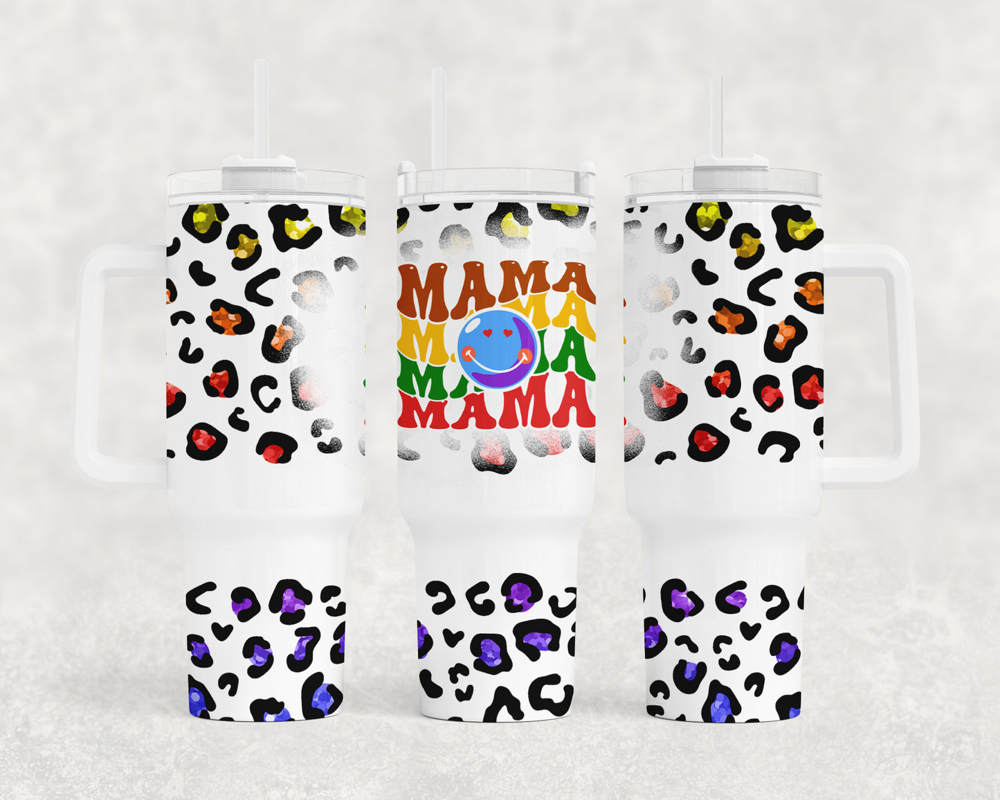 40oz Stanley Dupe - Mama 🌈 Cheetah Retro