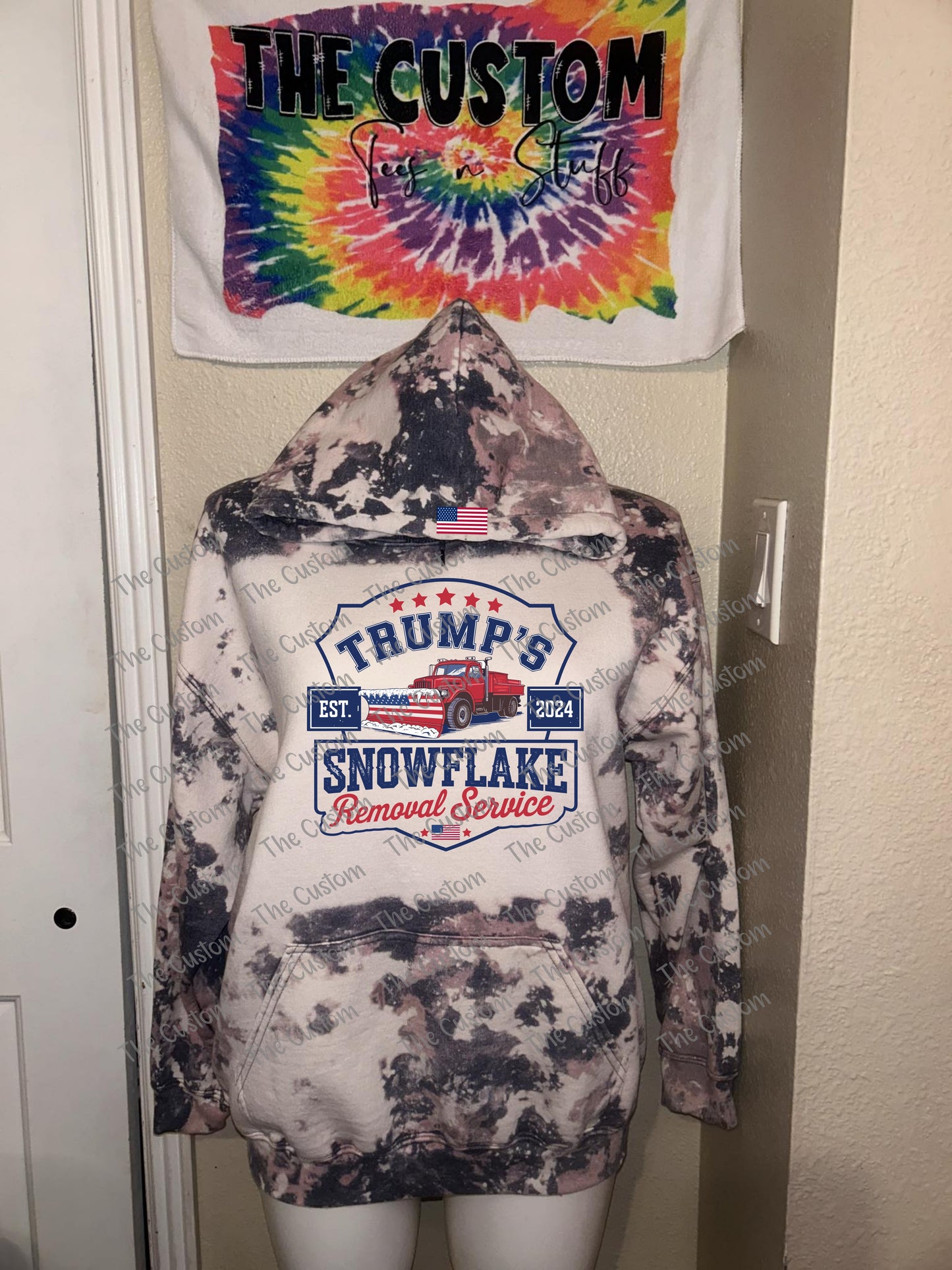 Trump Snowflake Removal - Bleached CREWNECK Sweatshirt