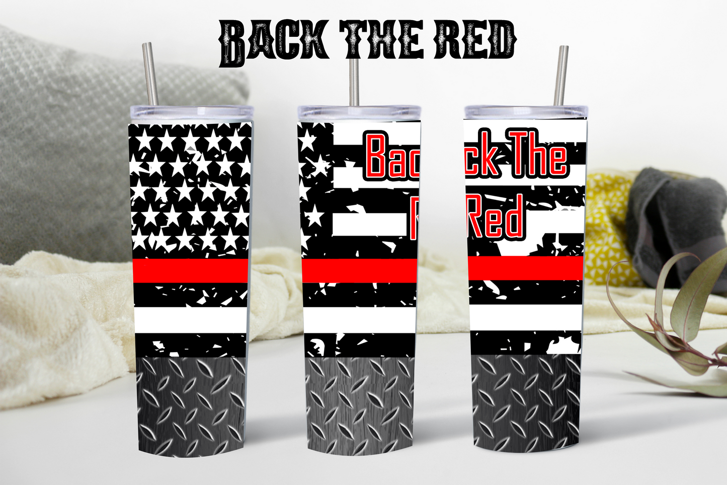 20 Oz Tumbler - Back The Red