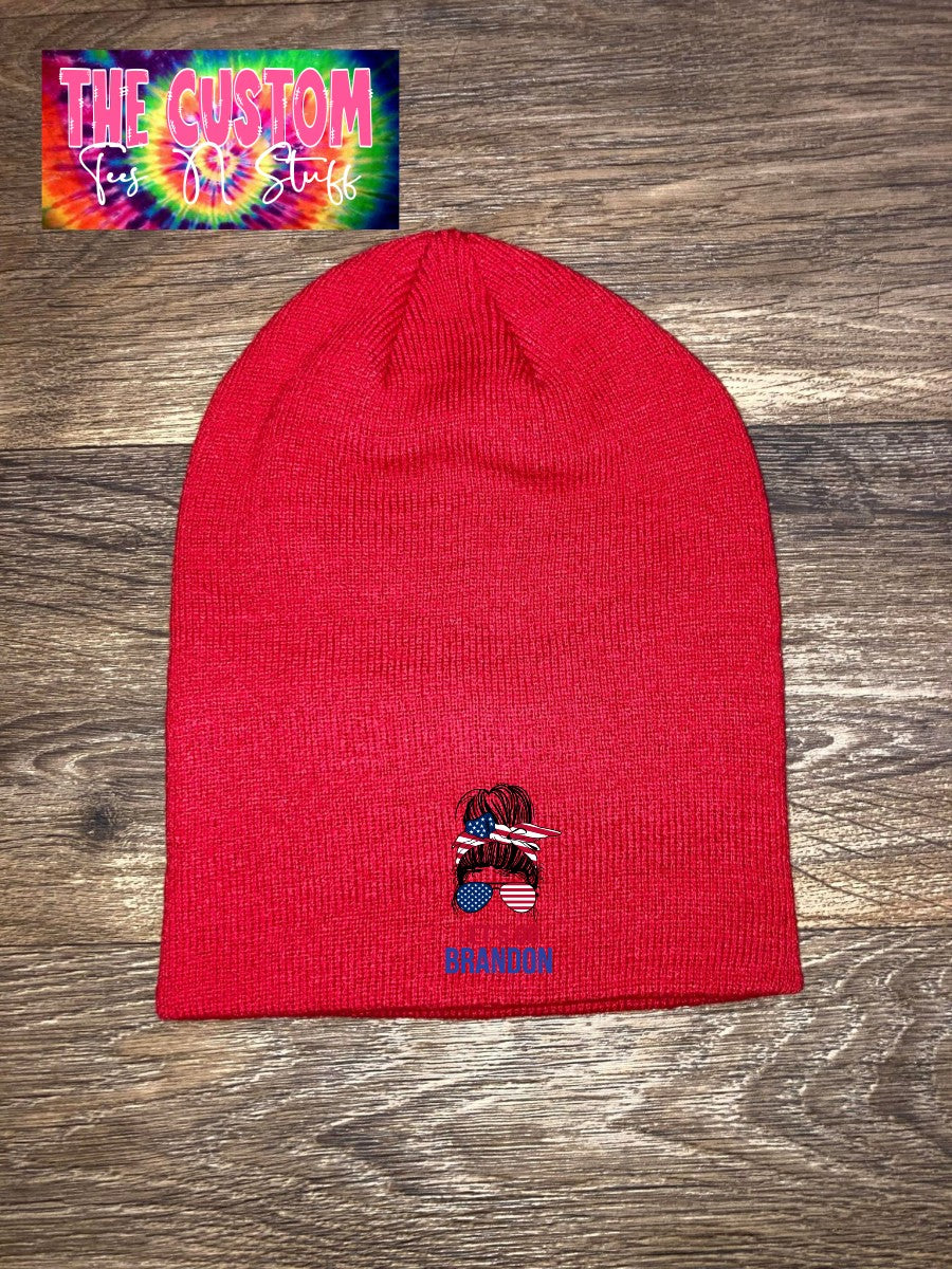 USA "Mom Bun - Let's Go Brandon" - Hat/Beanie/Snapback - All Versions Here!